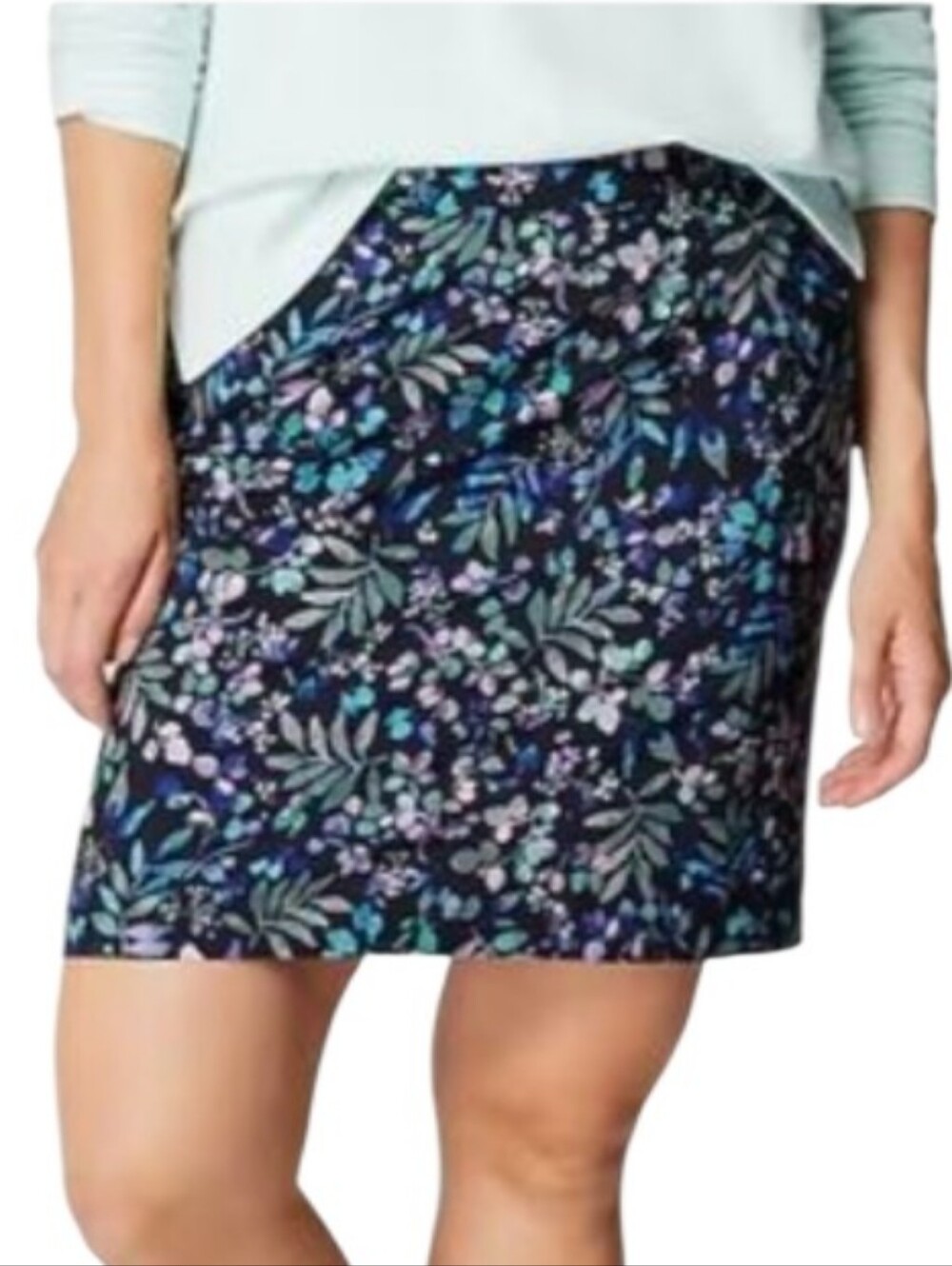 J. Jill Fit Performance Knit Floral Skort-NWT